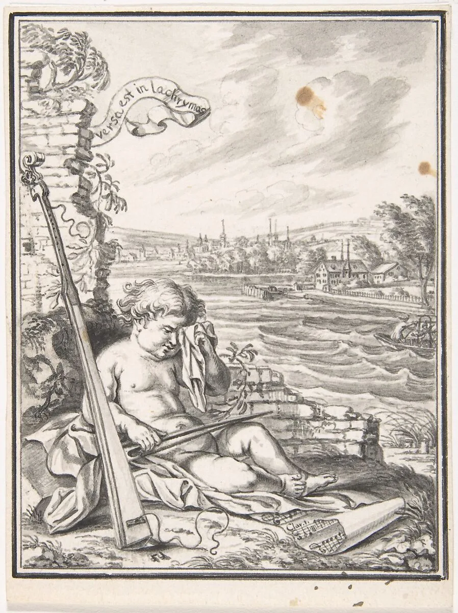 Sketch for Title Page of the Neujahrsblatt vom Musiksaal, Zurich — Johannes Meyer the Younger