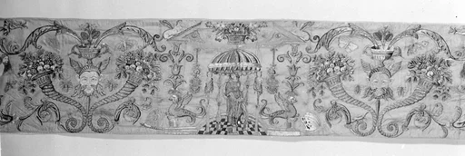 Valance with grotesques