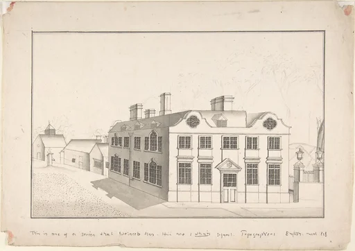 A Jacobean Country House with 18th century alterations (recto); Spired Country Church (verso)