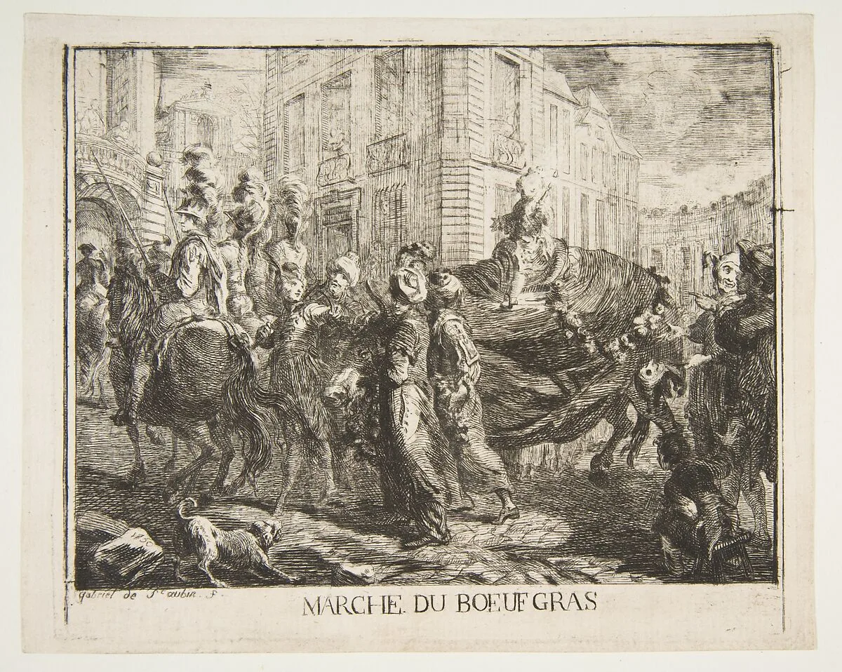 Marche du boeuf gras — Gabriel de Saint-Aubin
