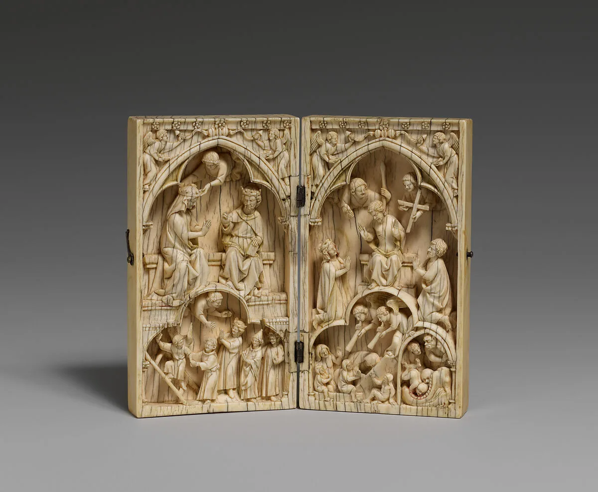 Diptych with the Coronation of the Virgin and the Last Judgment — Unknown