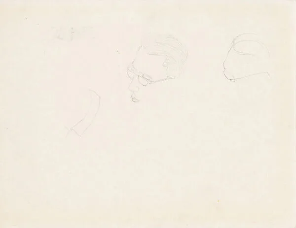 現代 謝稚柳 自畫像 冊頁|Studies for a Self-Portrait — Xie Zhiliu
