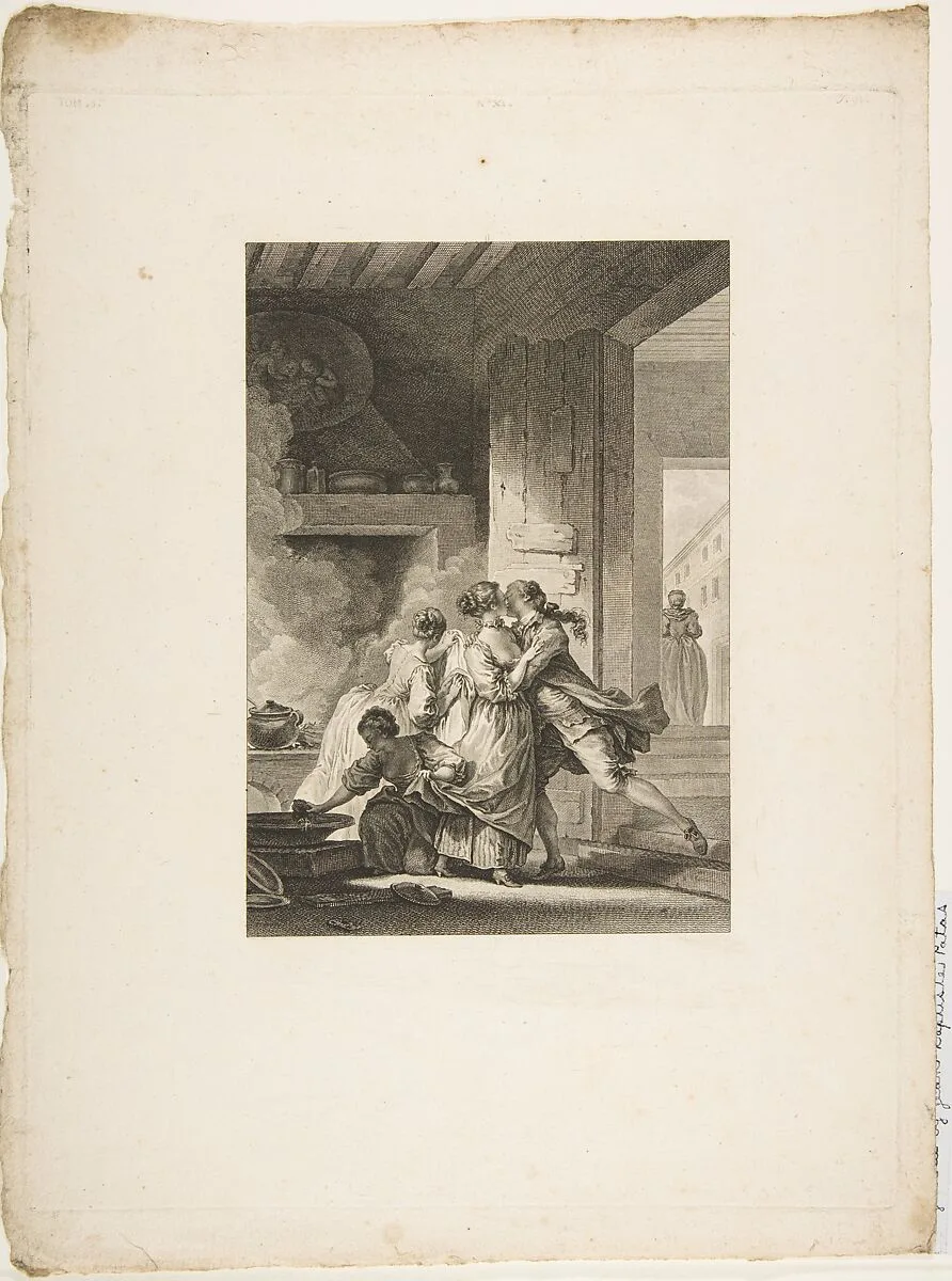 On ne s'avise jamais du tout, from "Contes et nouvelles en vers par Jean de La Fontaine. A Paris, de l'imprimerie de P. Didot, l'an III de la République, 1795" — Jean Honoré Fragonard|Jean de La Fontaine|Jean-Baptiste Patas|Pierre Didot l'ainé