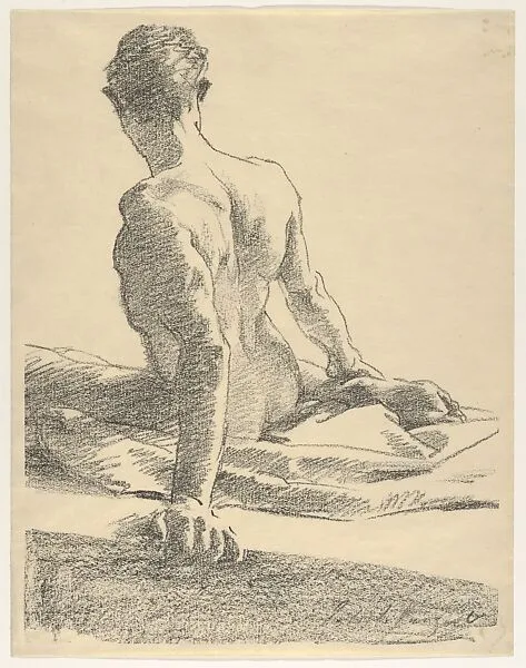 Study of a Young Man, Seen from the Back — John Singer Sargent