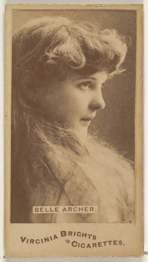 Belle Archer, from the Actors and Actresses series (N45, Type 1) for Virginia Brights Cigarettes