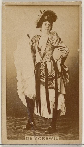 De Morewil, from the Actors and Actresses series (N45, Type 8) for Virginia Brights Cigarettes