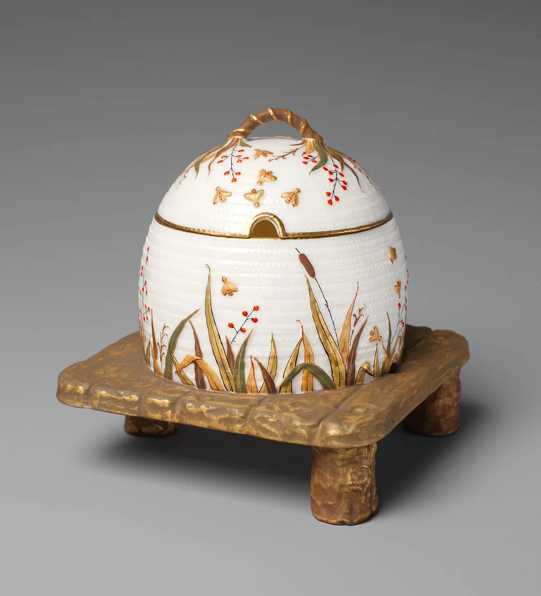 Covered honey pot — Ott and Brewer
