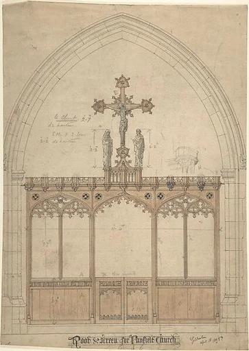 Rood and screen for Panfield church