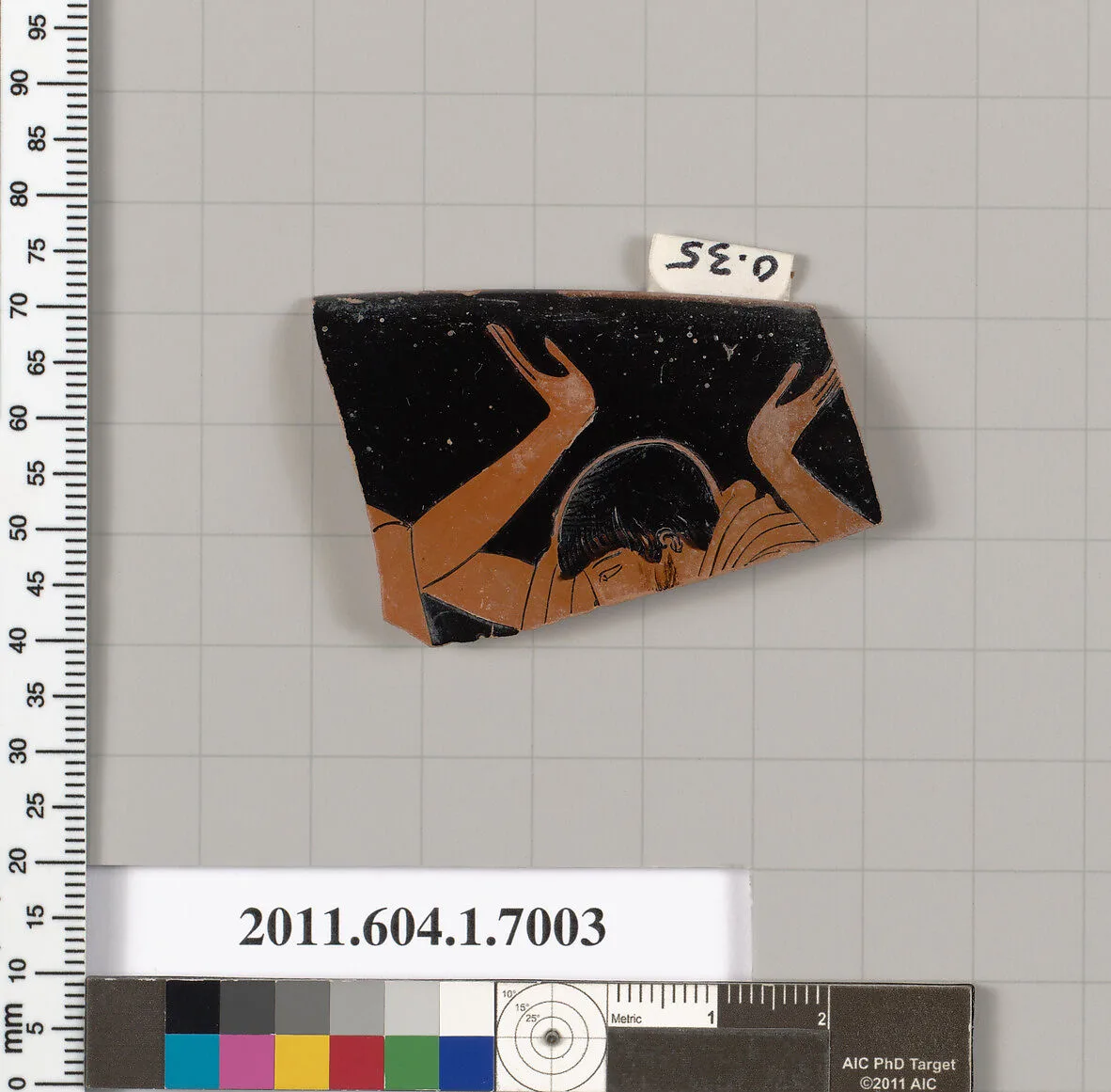 Terracotta rim fragment of a kylix (drinking cup) — Unknown