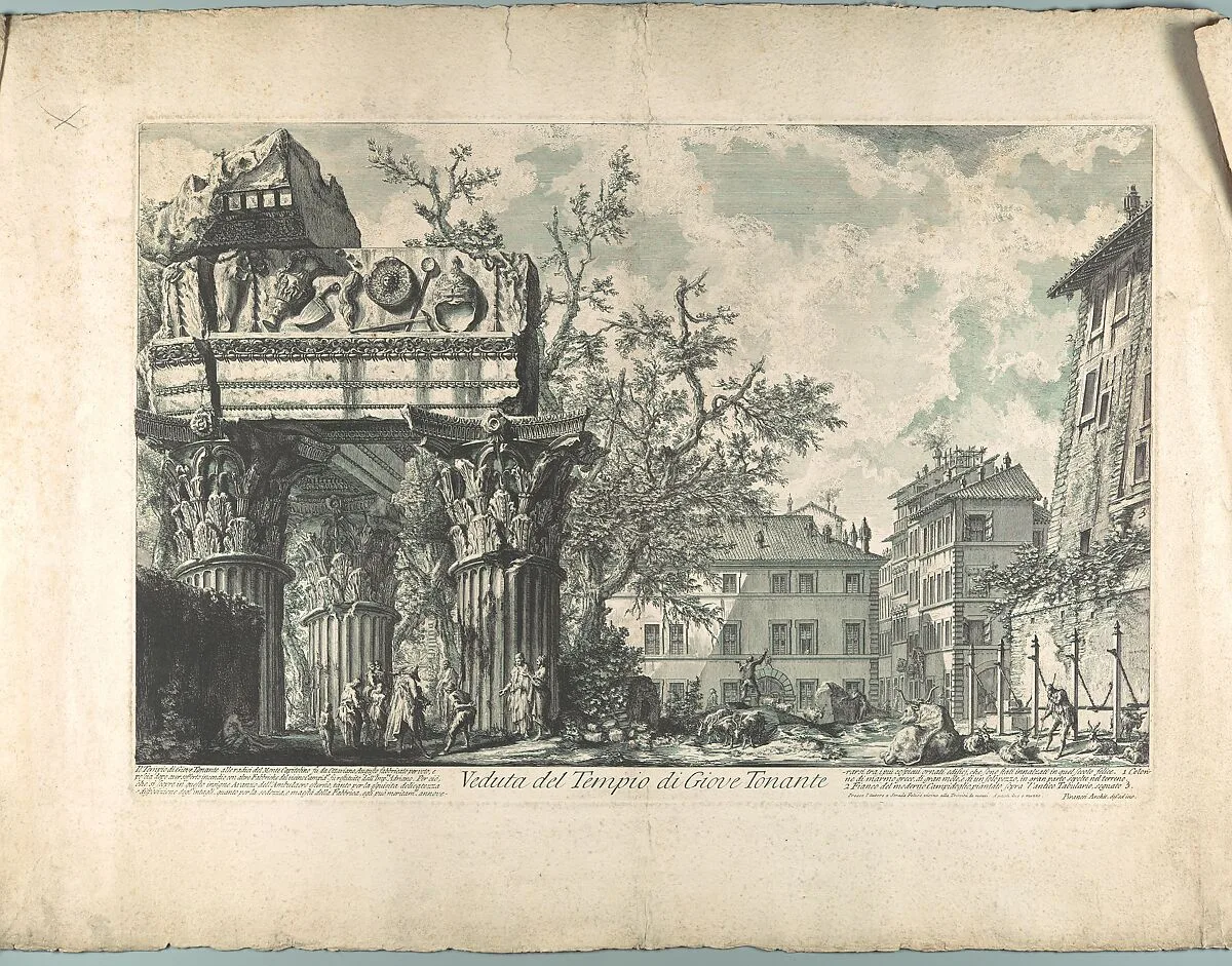 Veduta del Tempio di Giove Tonante — Giovanni Battista Piranesi