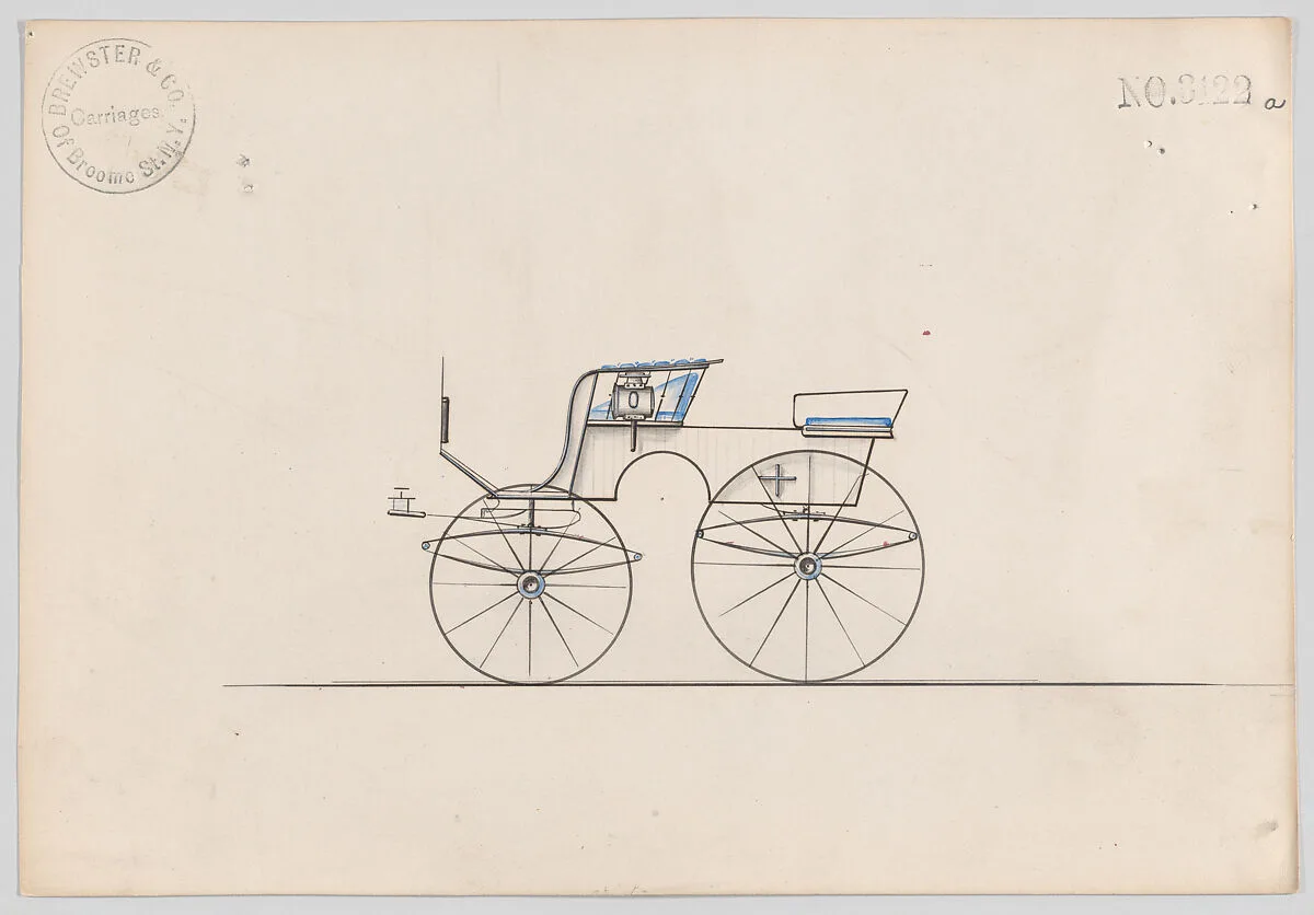 Design for T-Cart, no. 3122a — Brewster & Co.