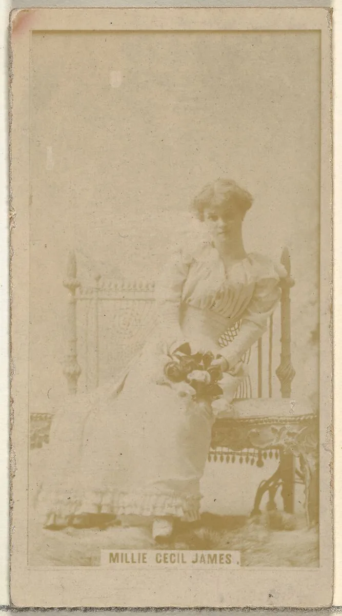 Millie Cecil James, from the Actors and Actresses series (N145-8) issued by Duke Sons & Co. to promote Duke Cigarettes — W. Duke, Sons & Co.|American Tobacco Company