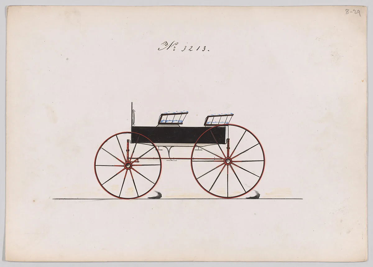Design for 4 seat Phaeton, no top, no. 3213 — Brewster & Co.