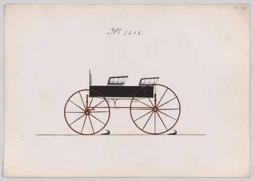 Design for 4 seat Phaeton, no top, no. 3213