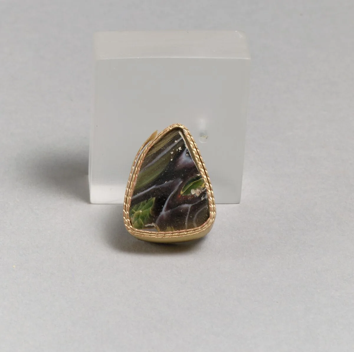 Glass mosaic carinated bowl fragment — Unknown