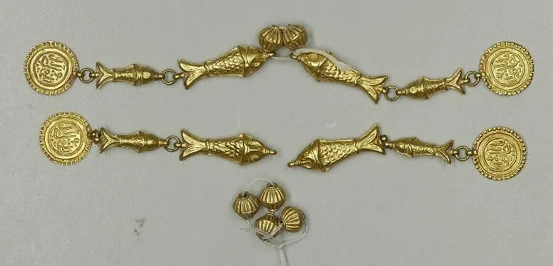Pendant with Fishes and Amulets, Part of a Set — Unknown