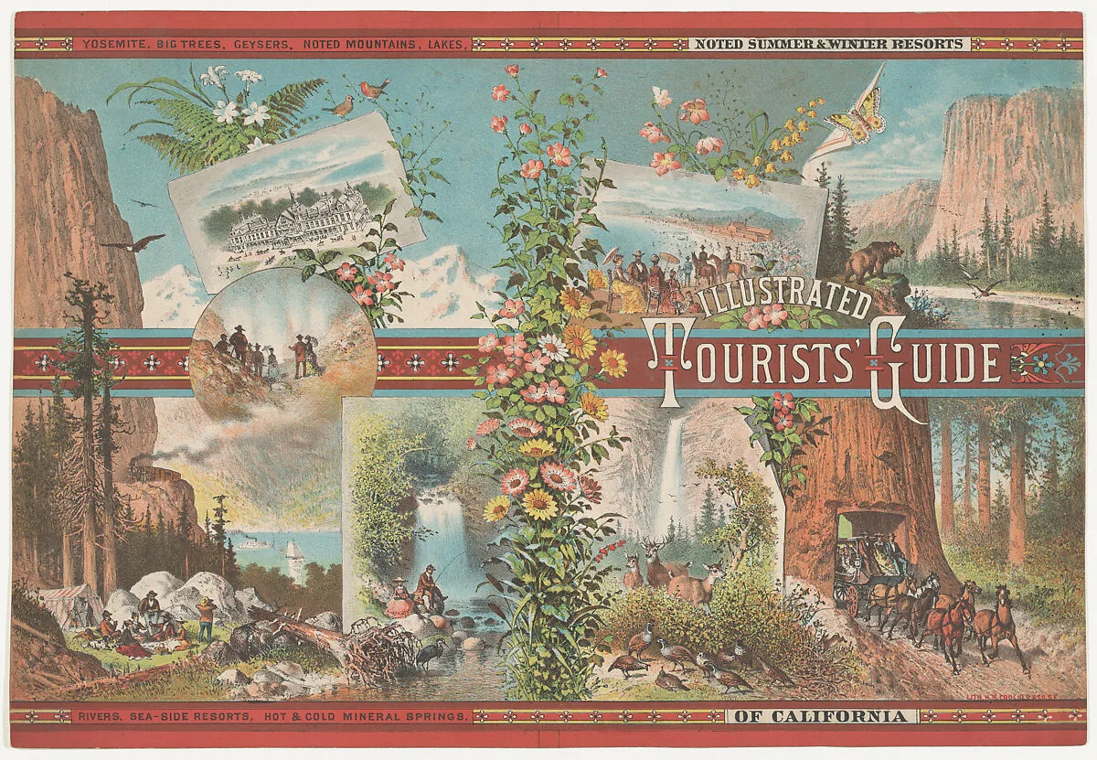 Book cover to an Illustrated Tourist Guide of Noted Summer & Winter Resorts of California — Emmanuel Wyttenbach|H. S. Crocker & Co.
