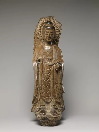 東魏 彩繪石雕佛像|Buddha
