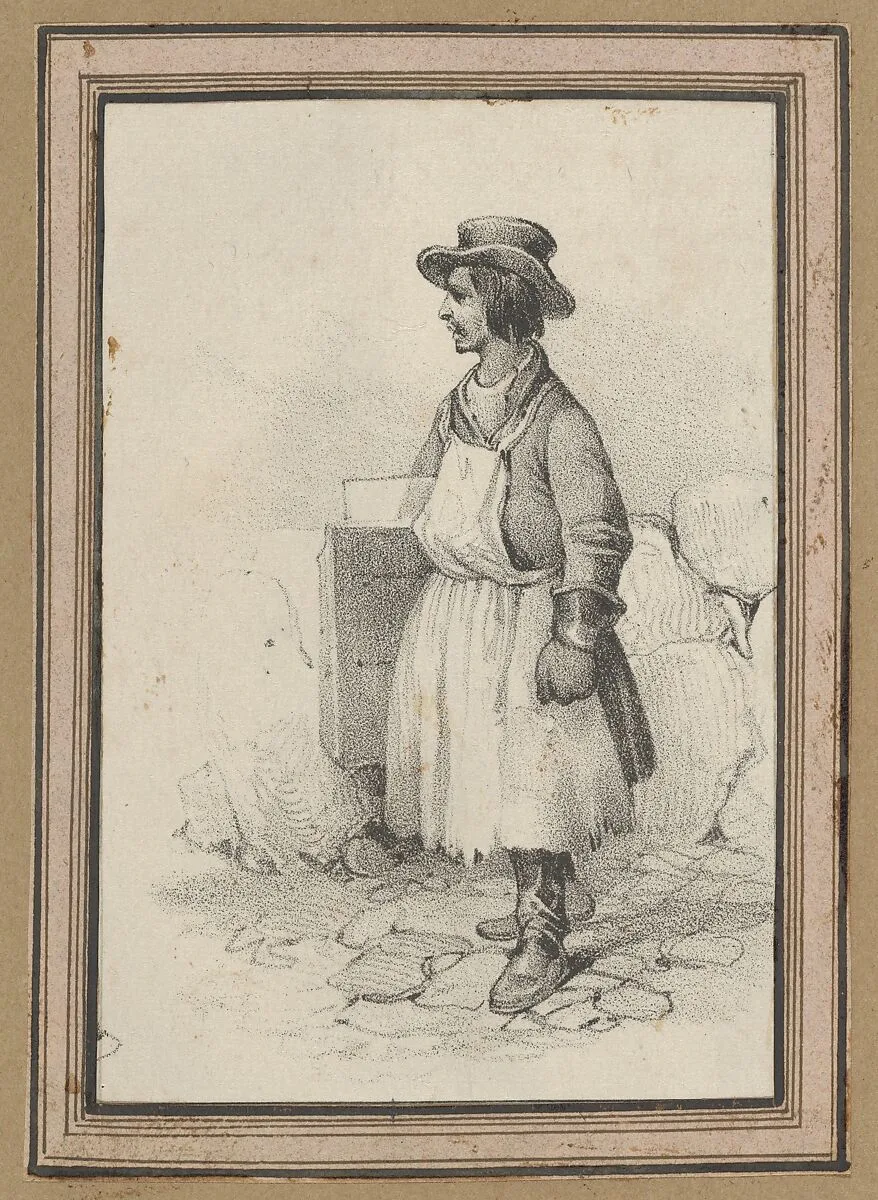 Man wearing an apron and a hat — Victor Adam