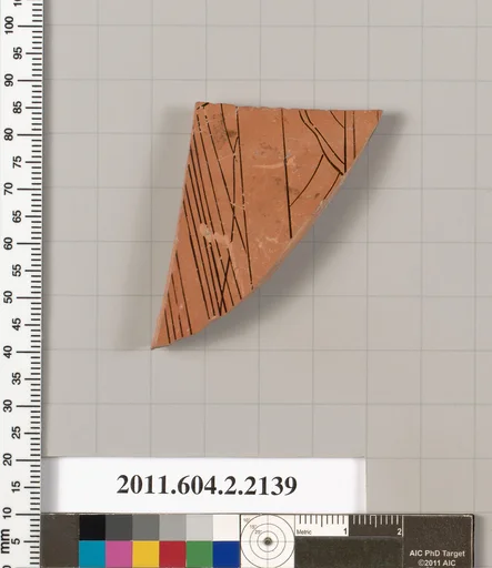 Terracotta fragment of a pot; glazed on the inside