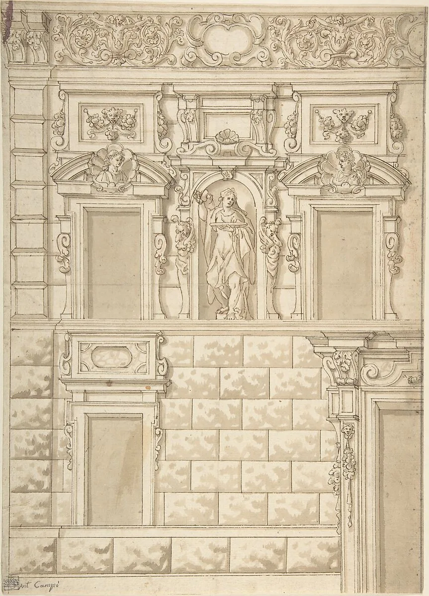 Design for a Façade — Anonymous, Italian, Bolognese 18th century artist