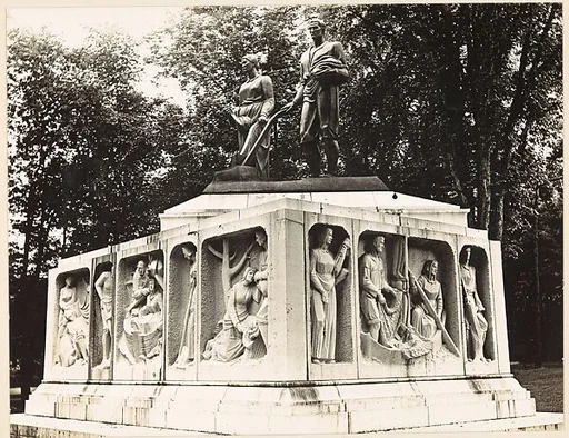 ["The Early Settlers of New England" (Maurice Sterne, ca. 1930), Monument in Elm Park, Worcester, Massachusetts]