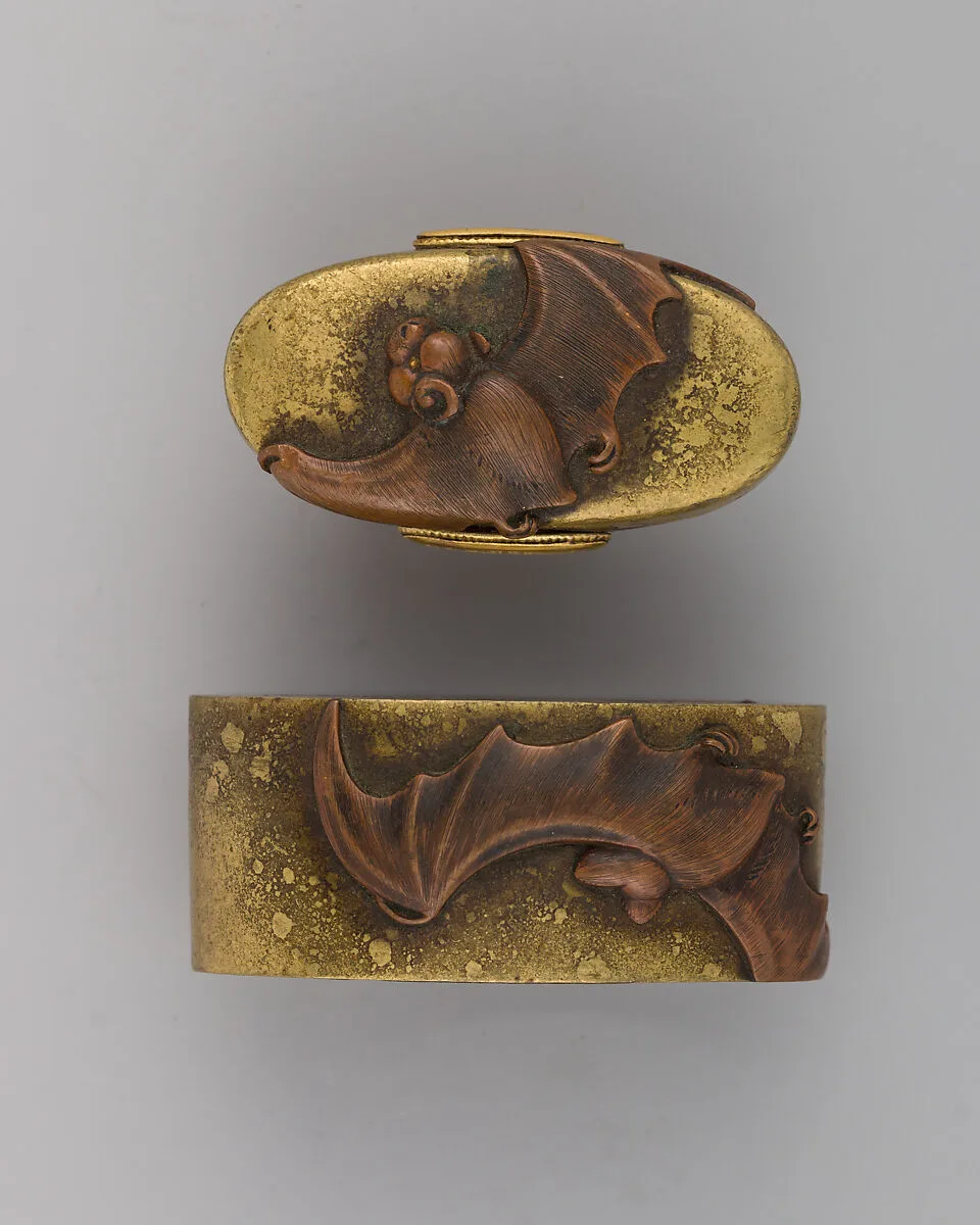 Sword-Hilt Collar and Pommel (Fuchigashira) — Unknown