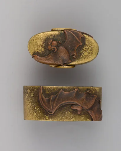 Sword-Hilt Collar and Pommel (Fuchigashira)