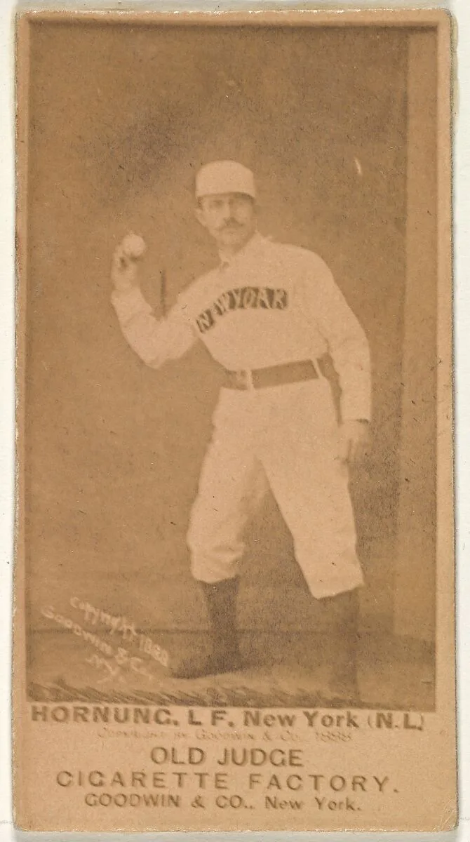 Hornung, Left Field, New York, from the Old Judge series (N172) for Old Judge Cigarettes — Goodwin & Company