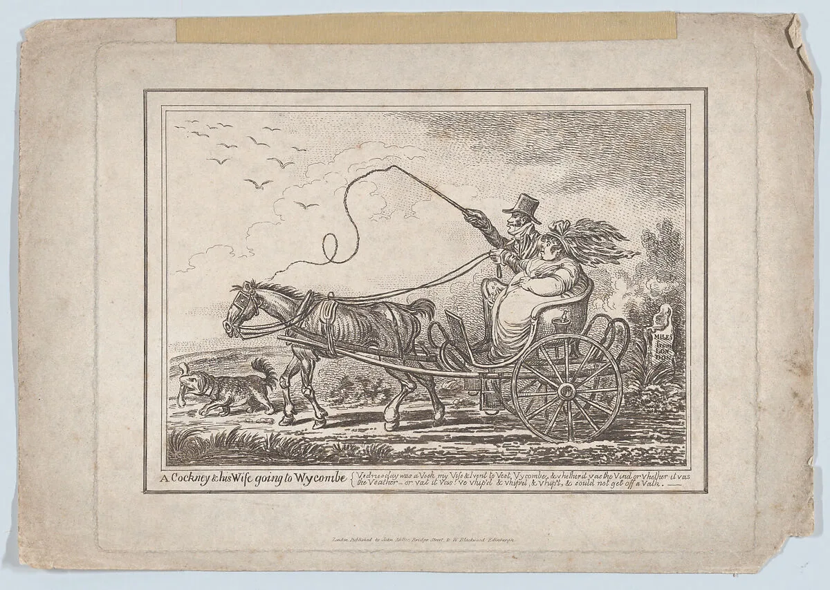 A Cockney & his Wife going to Wycombe — James Gillray|John Miller|William Blackwood