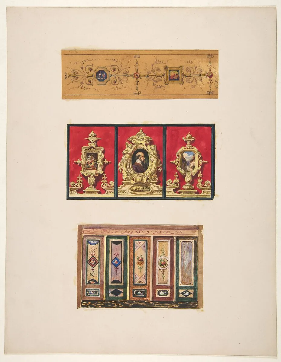 Designs for panels — Jules-Edmond-Charles Lachaise|Eugène-Pierre Gourdet