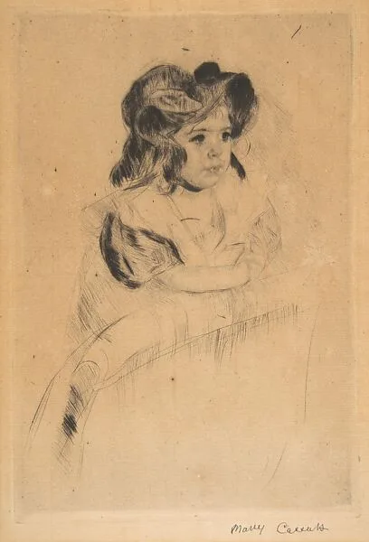 Margot Resting Arms on Back of Armchair — Mary Cassatt|Eugène Delâtre
