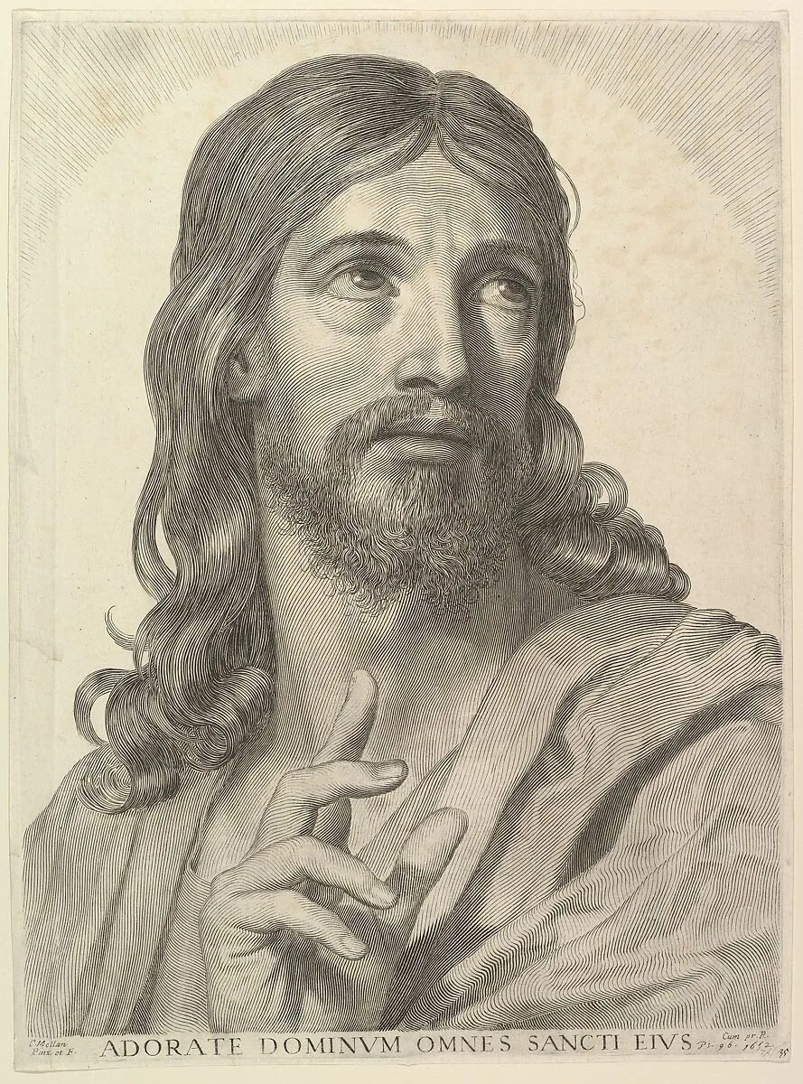 Bust of the Adult Christ — Claude Mellan