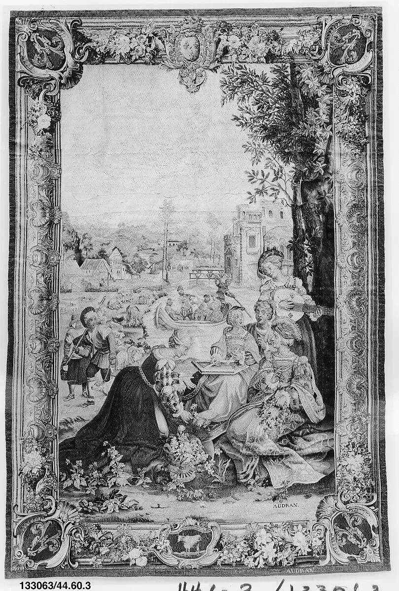 April from a set of The Months of Lucas — Manufacture Nationale des Gobelins|Michel Audran|Comte de Toulouse|Master of the Months of Lucas|Joseph Yvart|Charles Chastelain|Louis de Boulogne the Younger|Pierre Josse Perrot