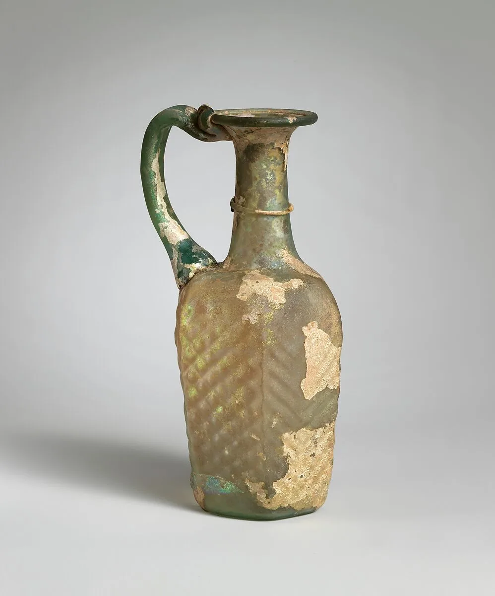 Glass hexagonal jug — Unknown