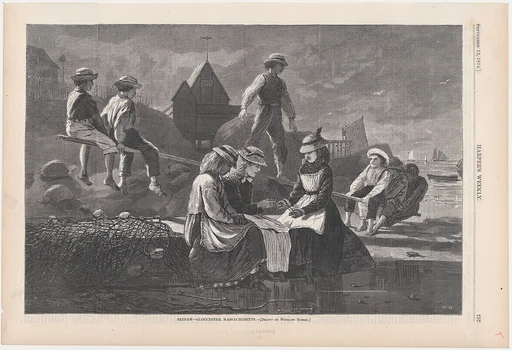 Seesaw, Gloucester, Massachusetts (from "Harper's Weekly," Vol. XVIII)
