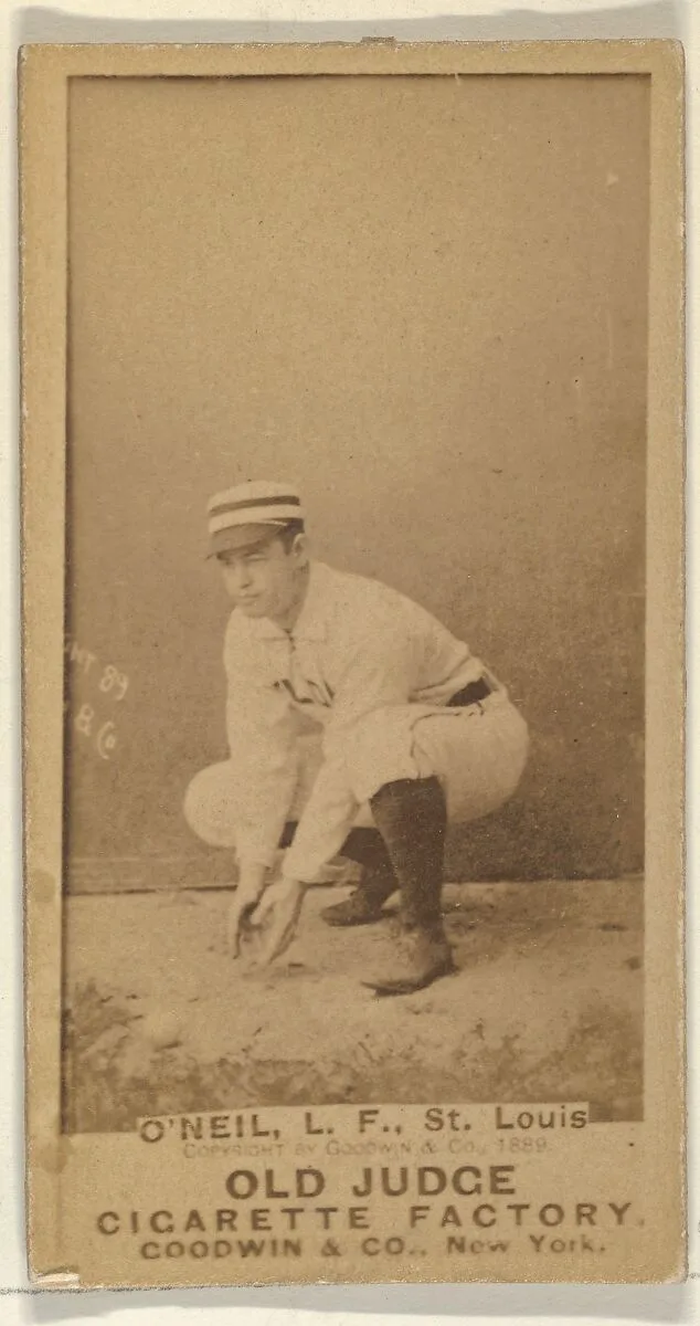 James Edward "Tip" O'Neill, Left Field, St. Louis Browns, from the Old Judge series (N172) for Old Judge Cigarettes — Goodwin & Company