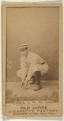 James Edward "Tip" O'Neill, Left Field, St. Louis Browns, from the Old Judge series (N172) for Old Judge Cigarettes
