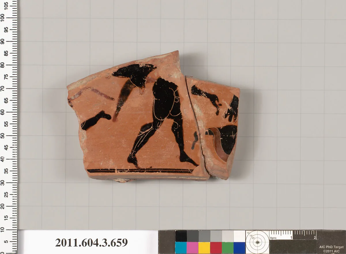 Terracotta fragment of a volute-krater (bowl for mixing wine and water) — Unknown