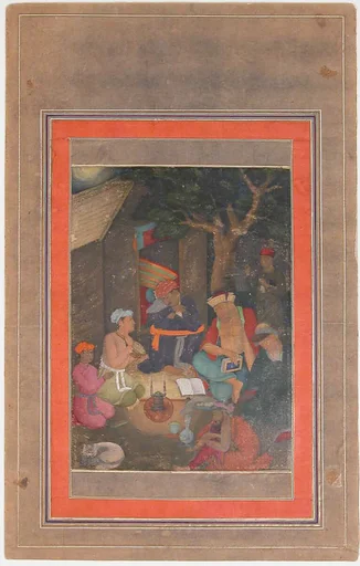 "Night Scene: Group Listening to Music", Folio from the Davis Album