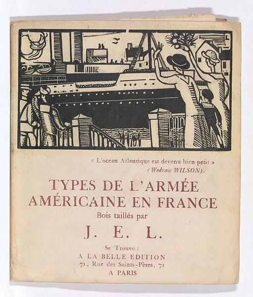 Types de l'armée américaine en France; suite de dix images traillées sur bois — La Belle Edition, Bernourd, Paris|Jean-Emile Laboureur|François Bernouard