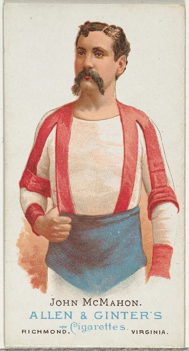 John McMahon, Wrestler, from World's Champions, Series 1 (N28) for Allen & Ginter Cigarettes — Lindner, Eddy & Claus|Allen & Ginter