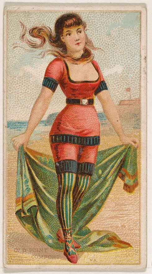 Old Point Comfort, Virginia, from the Surf Beauties series (N232), issued by Kinney Bros. — Kinney Brothers Tobacco Company