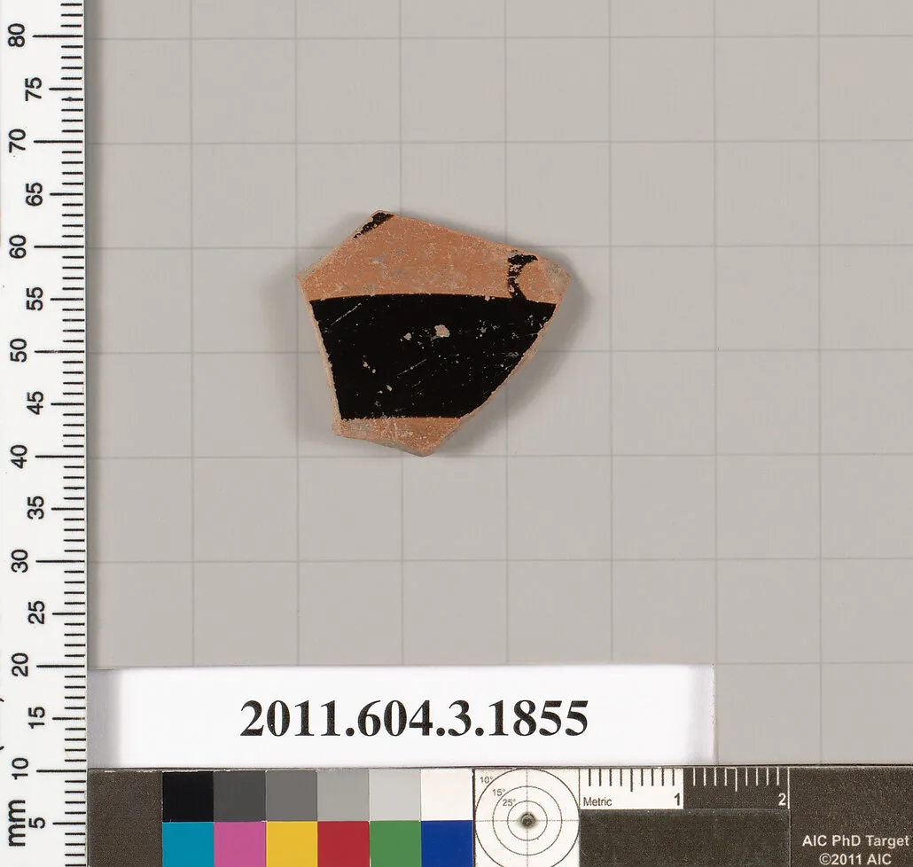 Terracotta fragment of a kylix: Lip cup (drinking cup) — Unknown