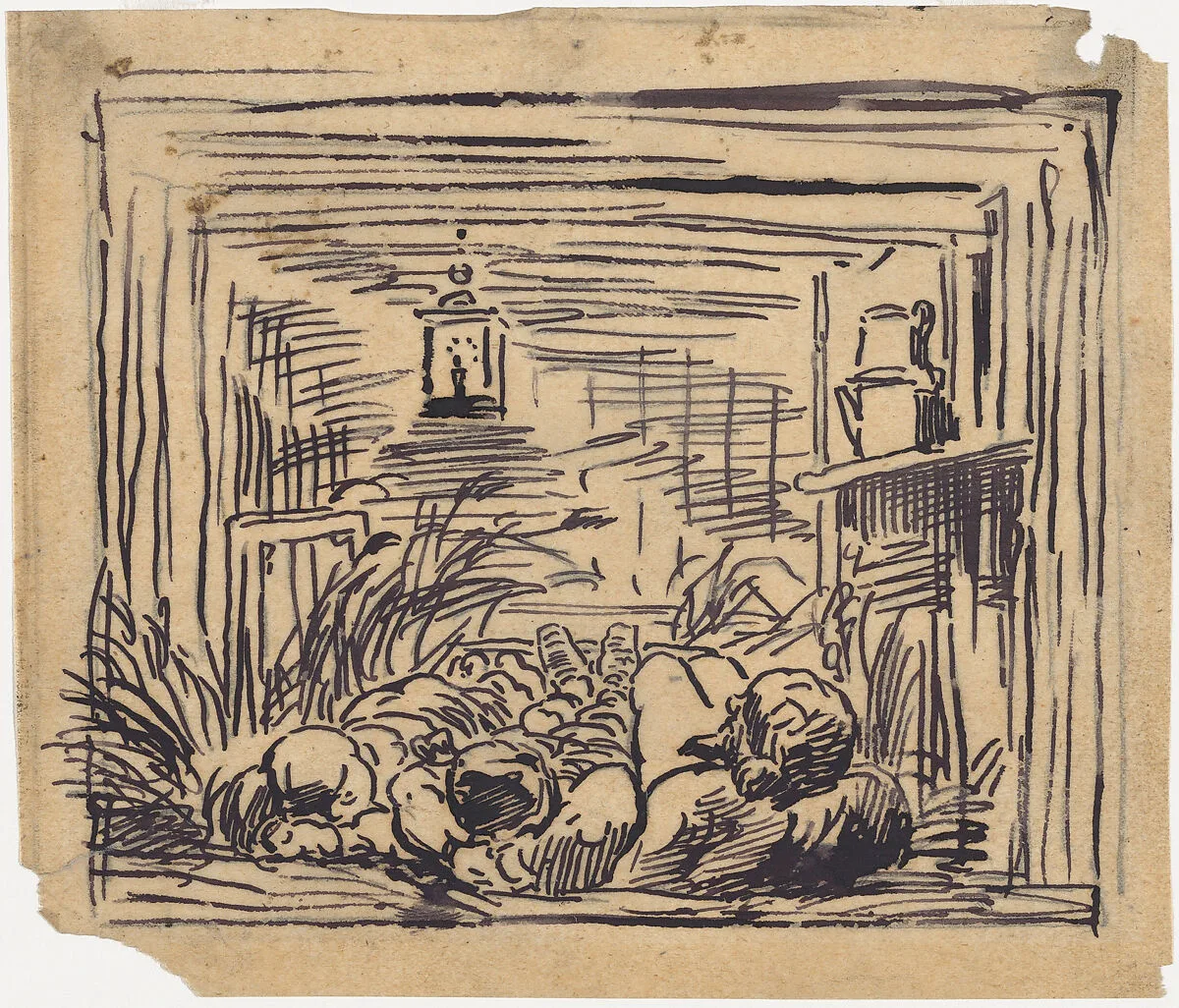 Bedding Down Aboard the Botin or Night on the Boat — Charles-François Daubigny
