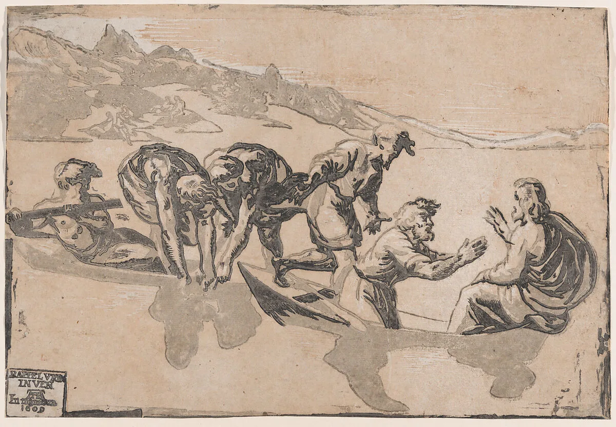 Miraculous draught of fishes, after Raphael — Andrea Andreani|Raphael (Raffaello Sanzio or Santi)|Niccolò Vicentino
