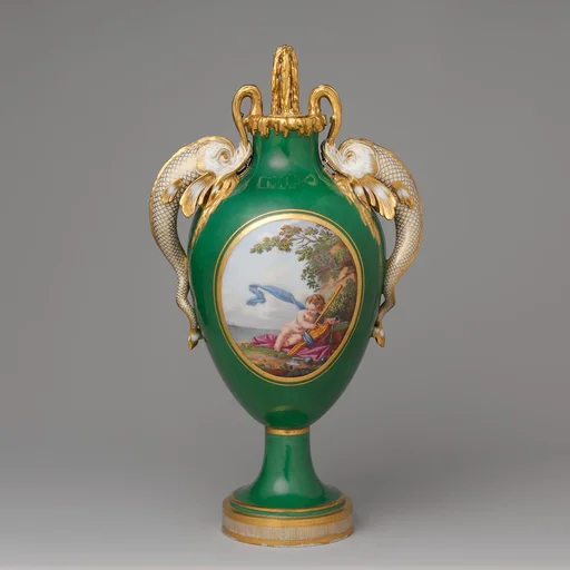 Vase with cover (vase à dauphins)