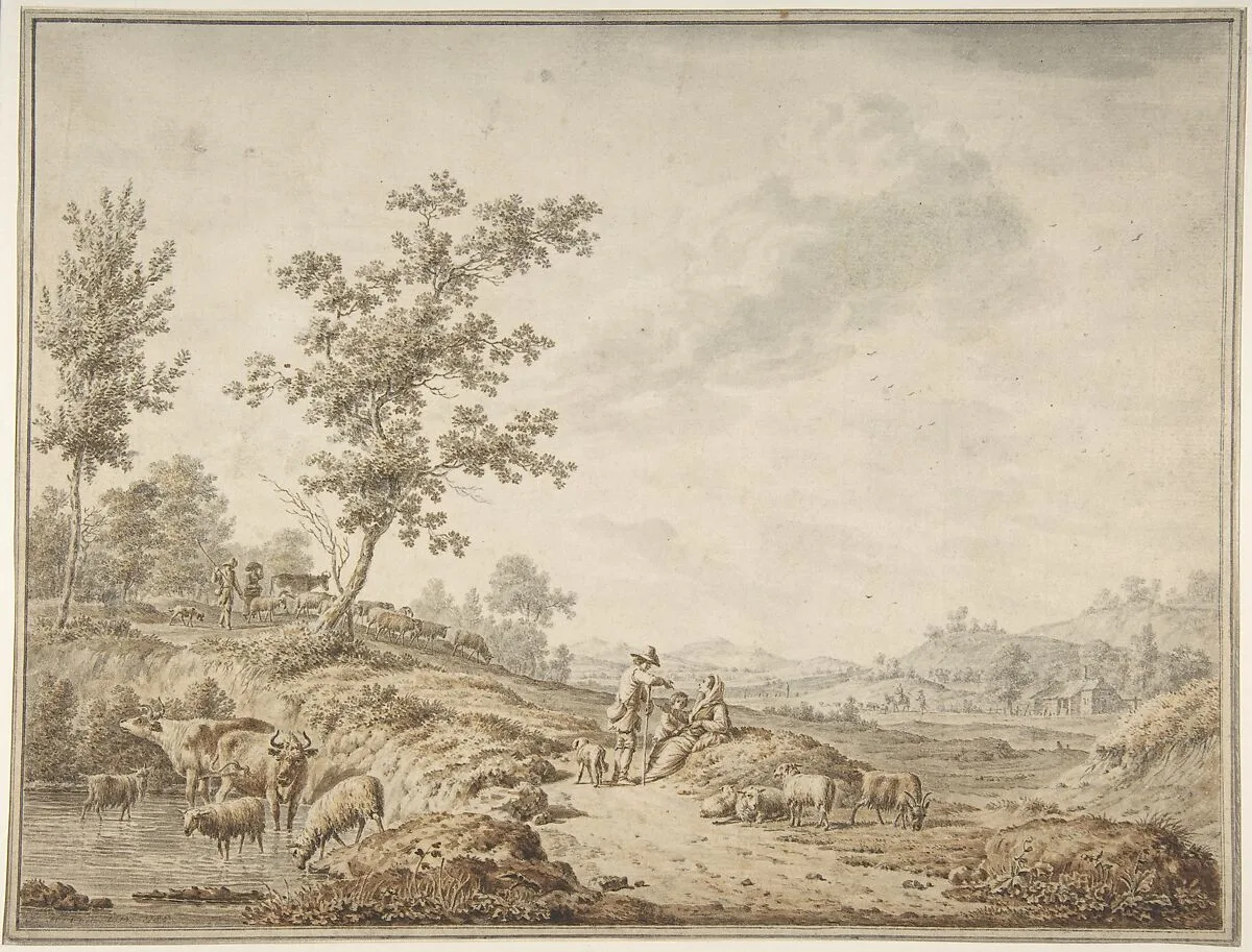 Landscape with Herdsmen and Their Cattle — Jordanus Hoorn