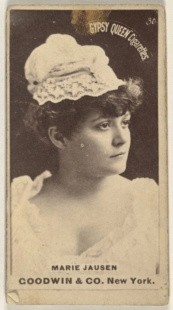 Marie Jausen, from the Actors and Actresses series (N171) for Gypsy Queen Cigarettes — Goodwin & Company