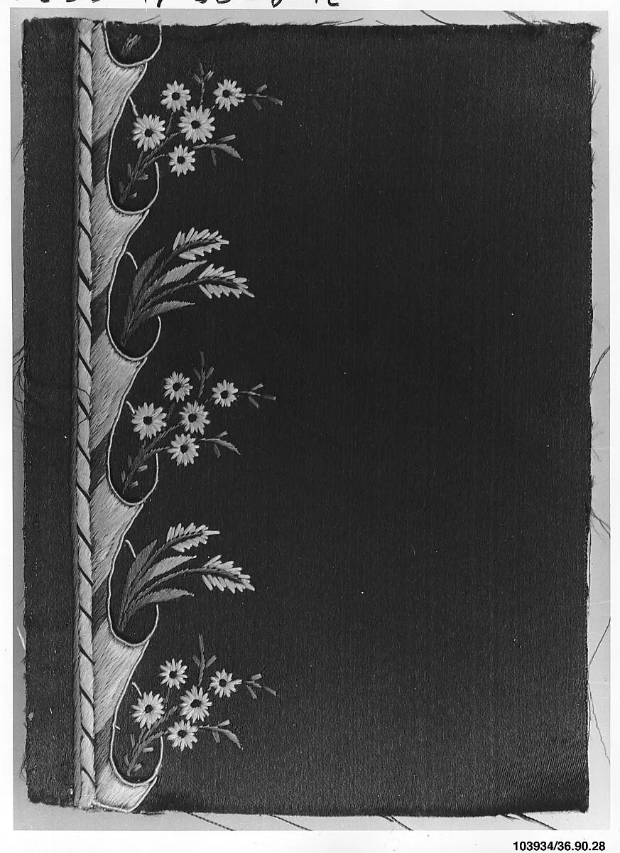 Embroidery sample for a man’s suit or waistcoat — Unknown